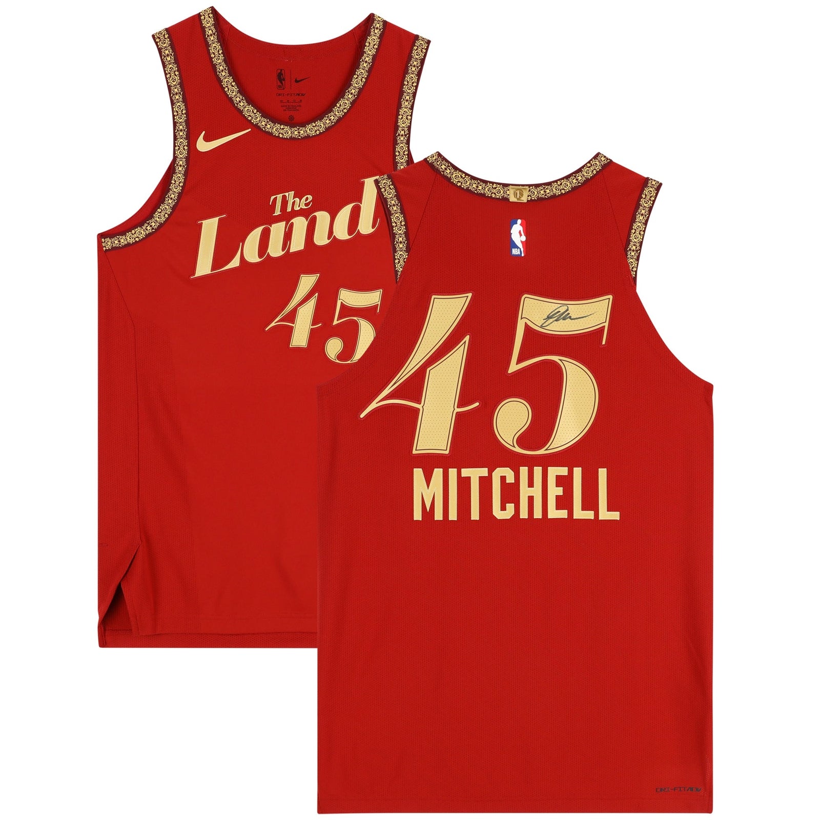 Donovan Mitchell Cleveland Cavaliers Autographed Fanatics Authentic Wine Nike 2023 - 24 City Edition Swingman Jersey - The Ballers Bank
