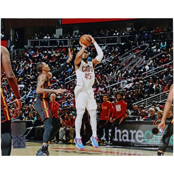 Donovan Mitchell Cleveland Cavaliers Fanatics Authentic Autographed 8" x 10" Shooting in White Photograph - The Ballers Bank