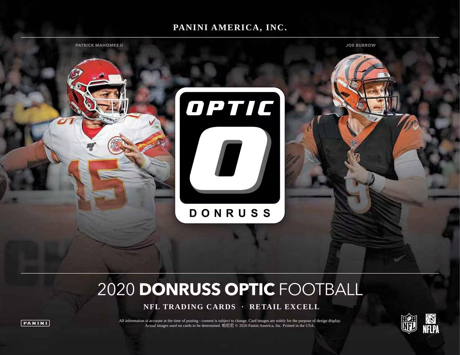 2020 Panini Donruss Optic Football Mega Blue Hyper Trading Cards