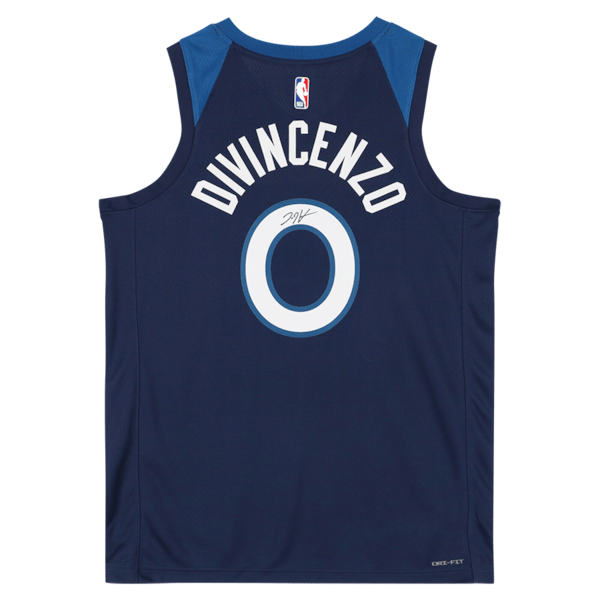 Donte DiVincenzo Minnesota Timberwolves Autographed Fanatics Authentic Navy Nike Icon Edition Swingman Jersey - The Ballers Bank