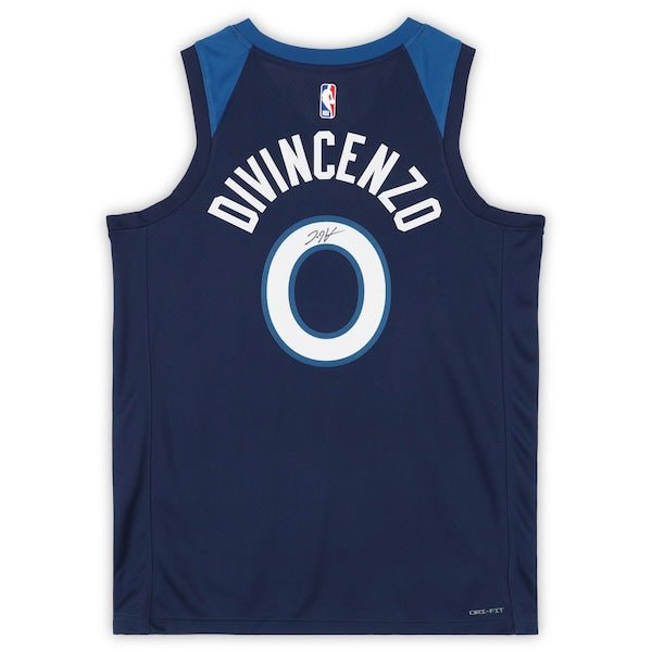 Donte DiVincenzo Minnesota Timberwolves Autographed Fanatics Authentic Navy Nike Icon Edition Swingman Jersey - The Ballers Bank