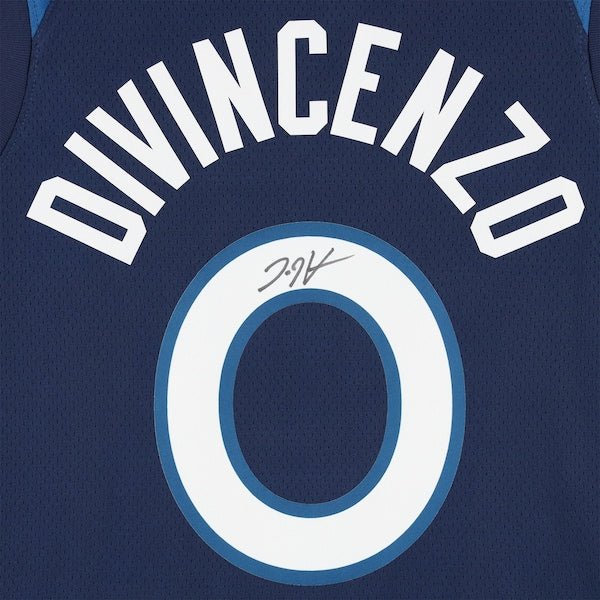 Donte DiVincenzo Minnesota Timberwolves Autographed Fanatics Authentic Navy Nike Icon Edition Swingman Jersey - The Ballers Bank