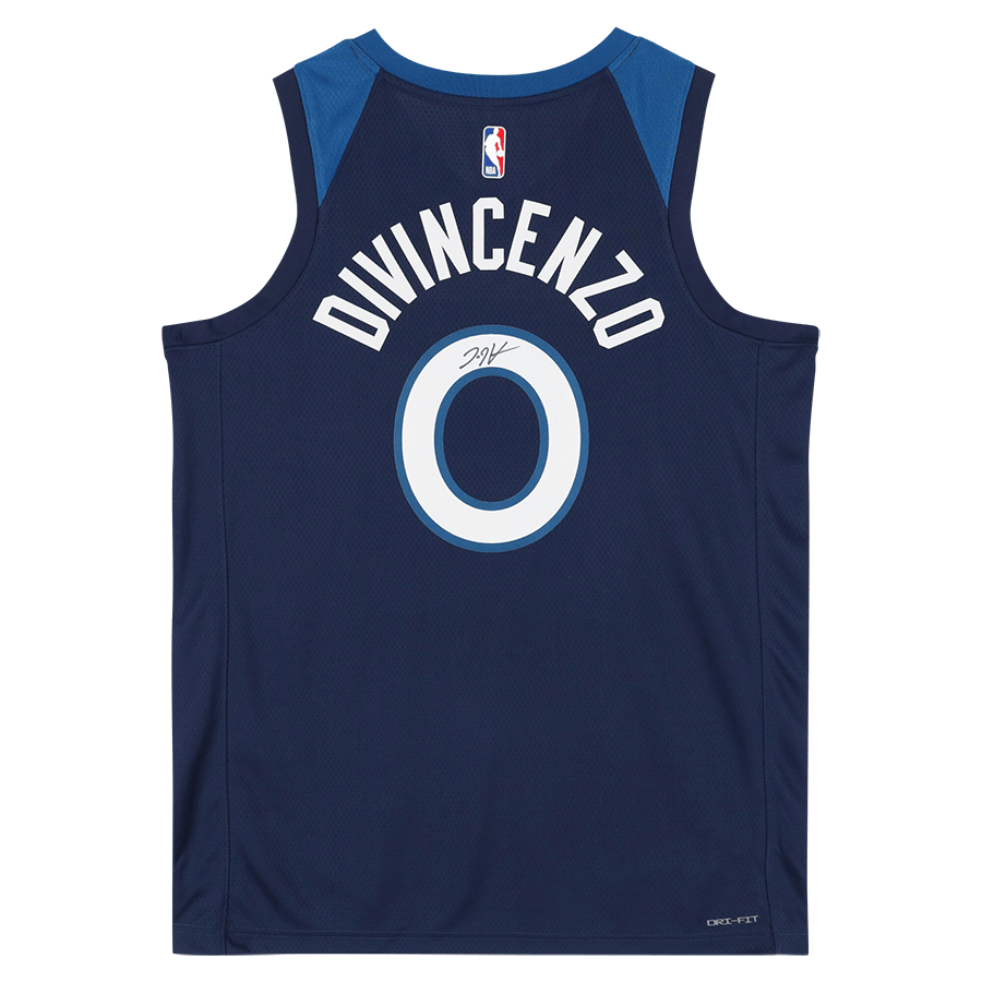 Donte DiVincenzo Minnesota Timberwolves Autographed Fanatics Authentic Navy Nike Icon Edition Swingman Jersey - The Ballers Bank