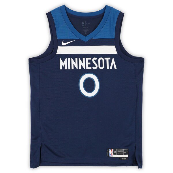 Donte DiVincenzo Minnesota Timberwolves Autographed Fanatics Authentic Navy Nike Icon Edition Swingman Jersey - The Ballers Bank