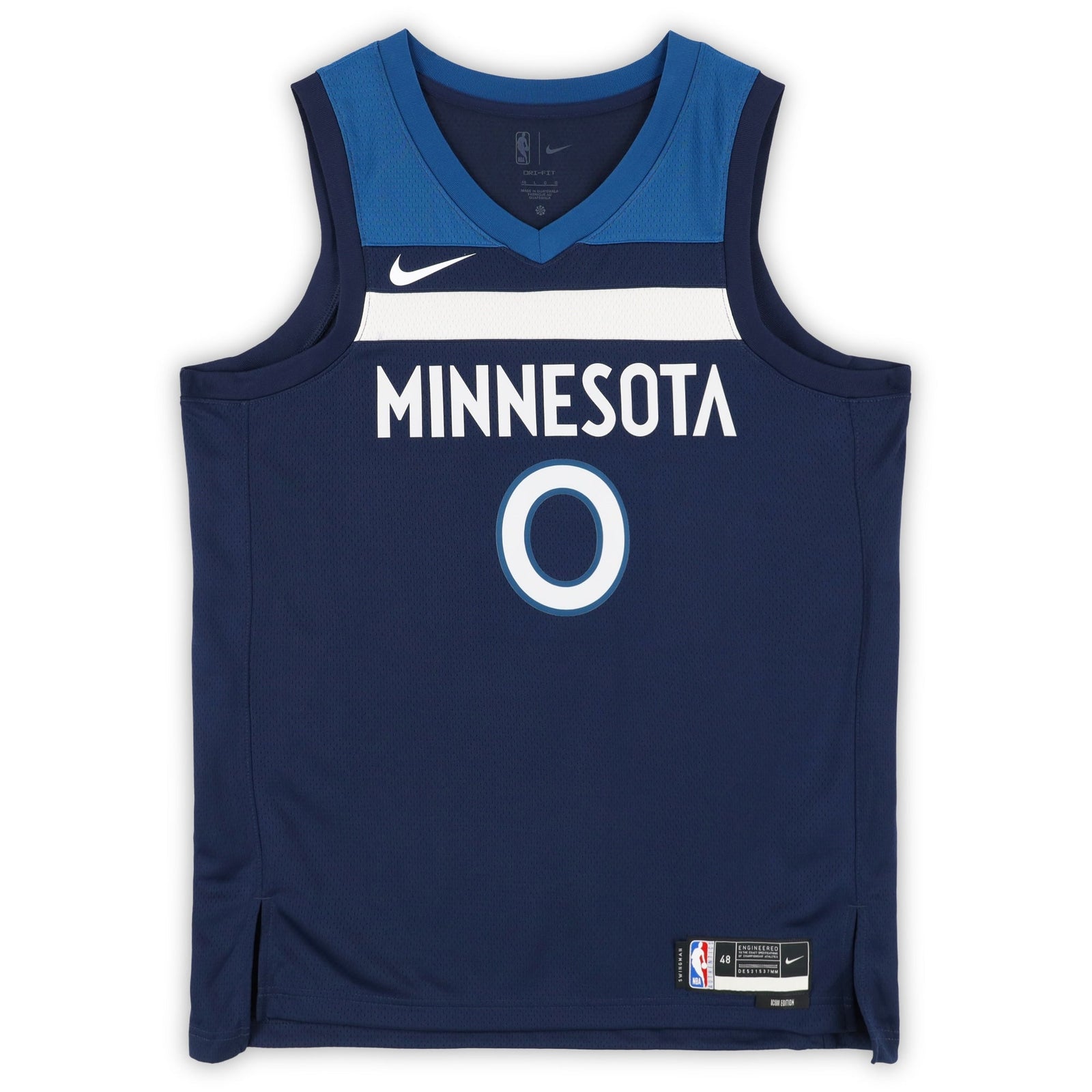 Donte DiVincenzo Minnesota Timberwolves Autographed Fanatics Authentic Navy Nike Icon Edition Swingman Jersey - The Ballers Bank