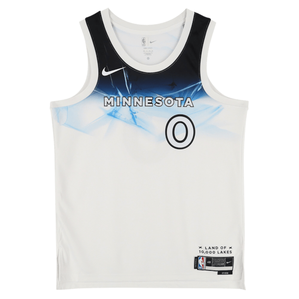 Donte DiVincenzo Minnesota Timberwolves Autographed Fanatics Authentic White Nike 2024 - 25 City Edition Swingman Jersey - The Ballers Bank