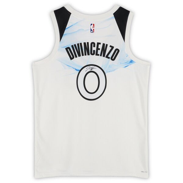Donte DiVincenzo Minnesota Timberwolves Autographed Fanatics Authentic White Nike 2024 - 25 City Edition Swingman Jersey - The Ballers Bank