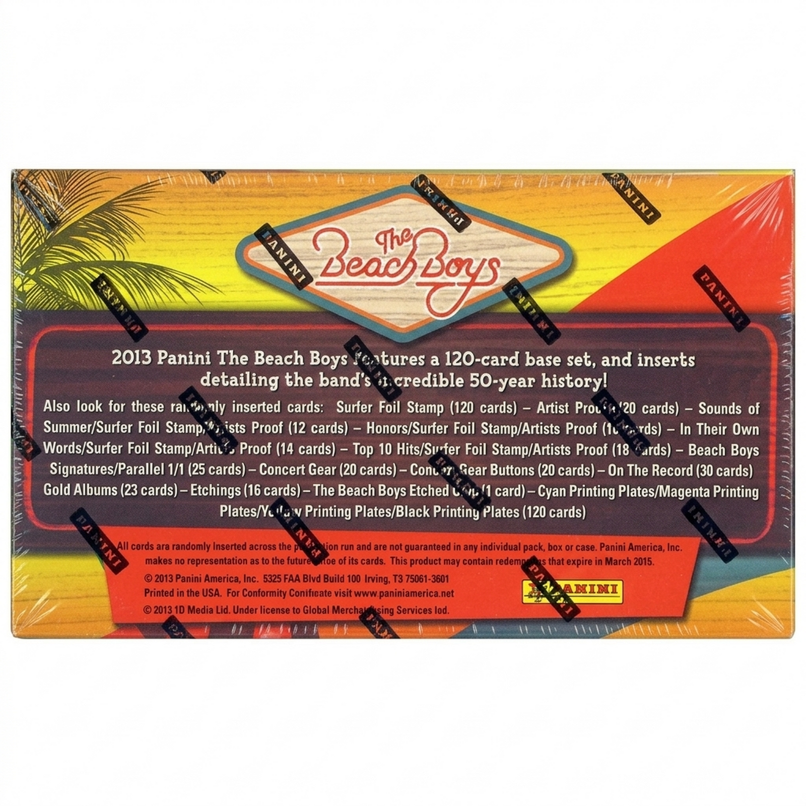 2013 Panini The Beach Boys Hobby Box (Ships Sealed Only)