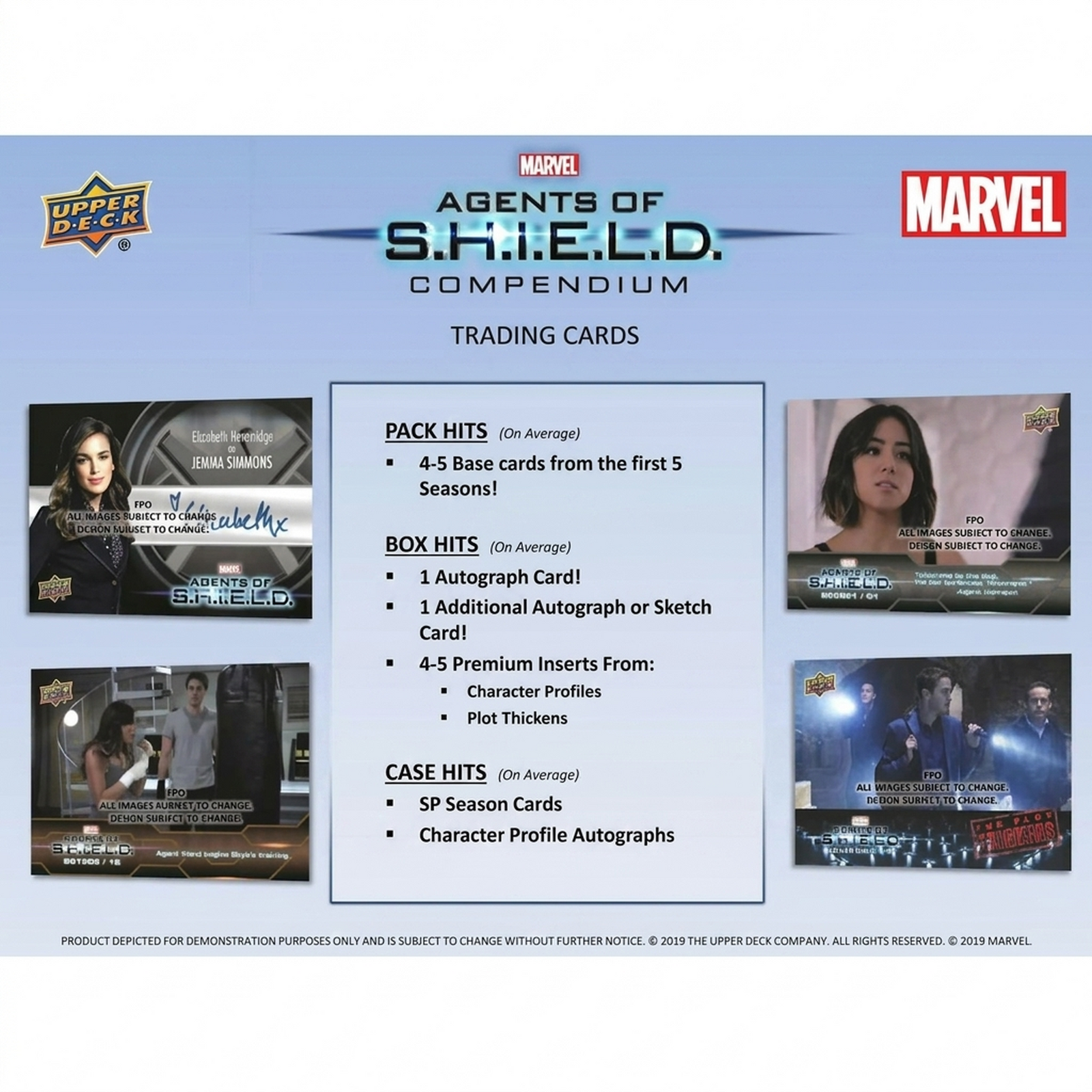 2019 Upper Deck Marvel Agents of S H I E L D Compendium Hobby Box (Ships Sealed Only)