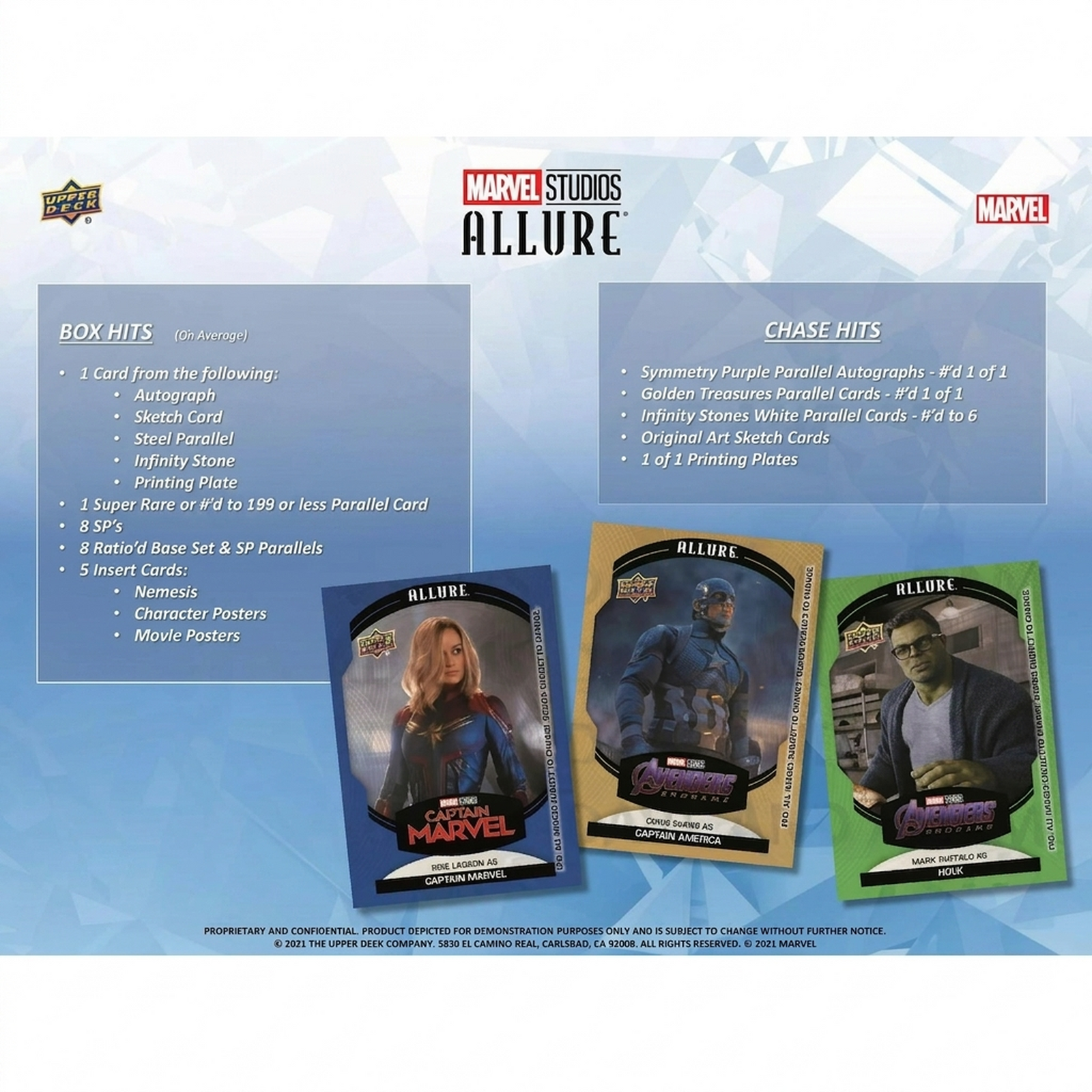 2022 Upper Deck Marvel Studios Allure Blaster Box (Ships Sealed Only)