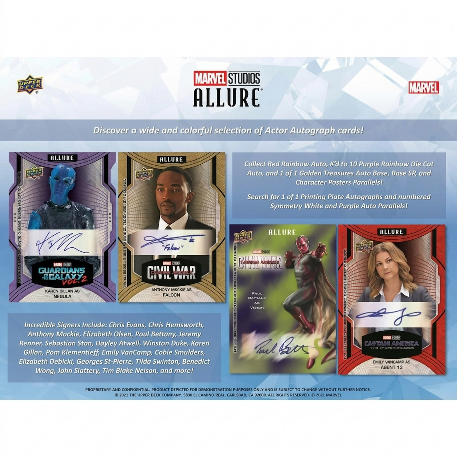 2022 Upper Deck Marvel Studios Allure Blaster Box (Ships Sealed Only)