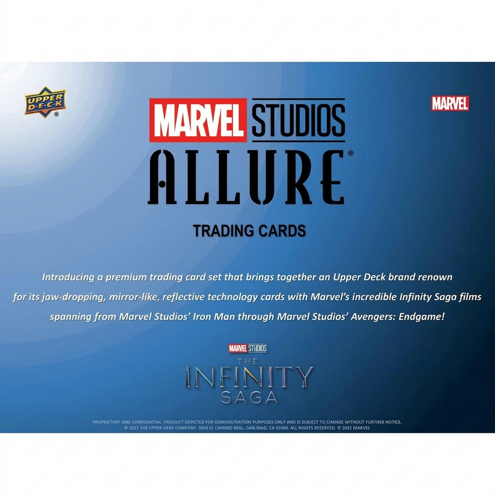 2022 Upper Deck Marvel Studios Allure Hobby Box (Ships Sealed Only)
