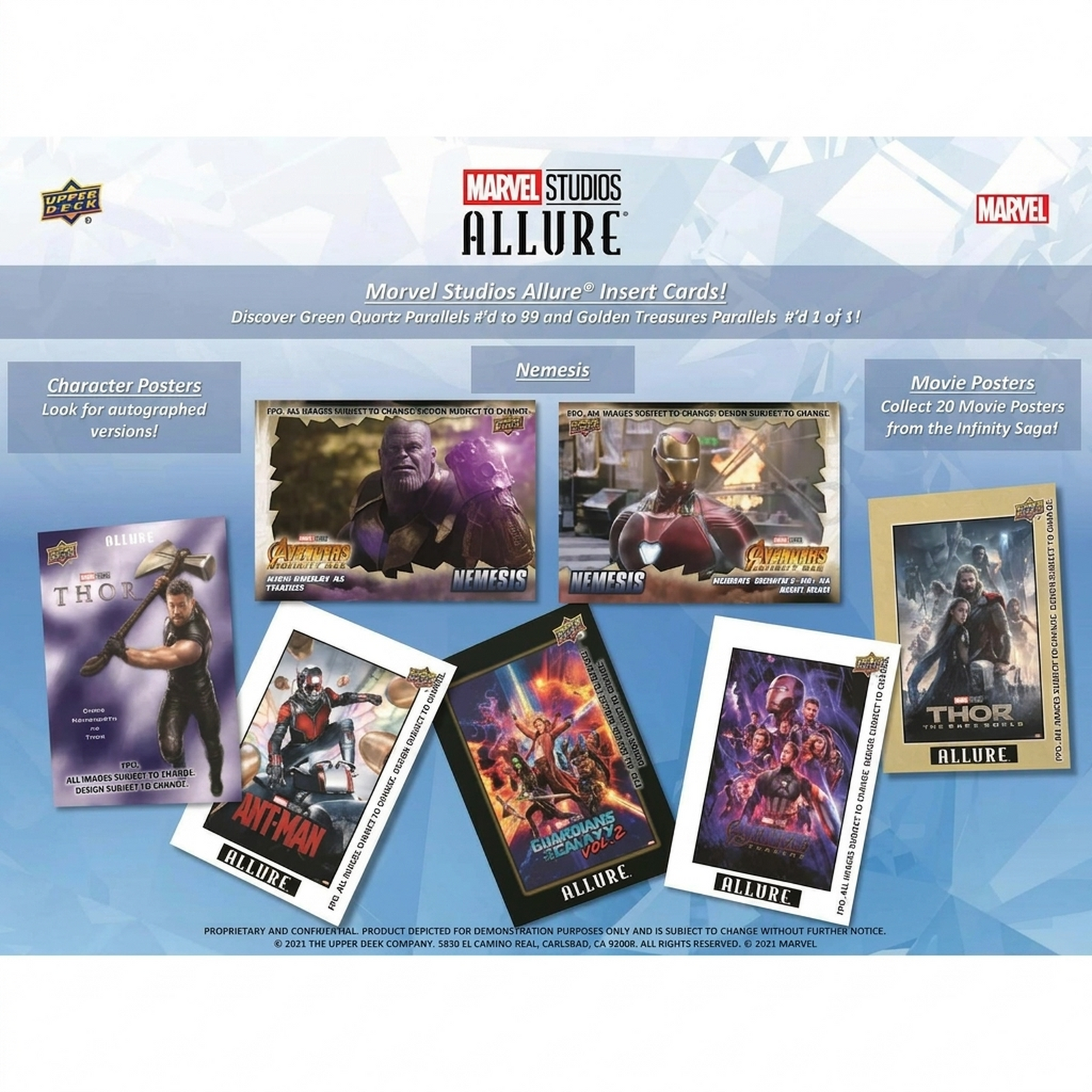 2022 Upper Deck Marvel Studios Allure Hobby Box (Ships Sealed Only)