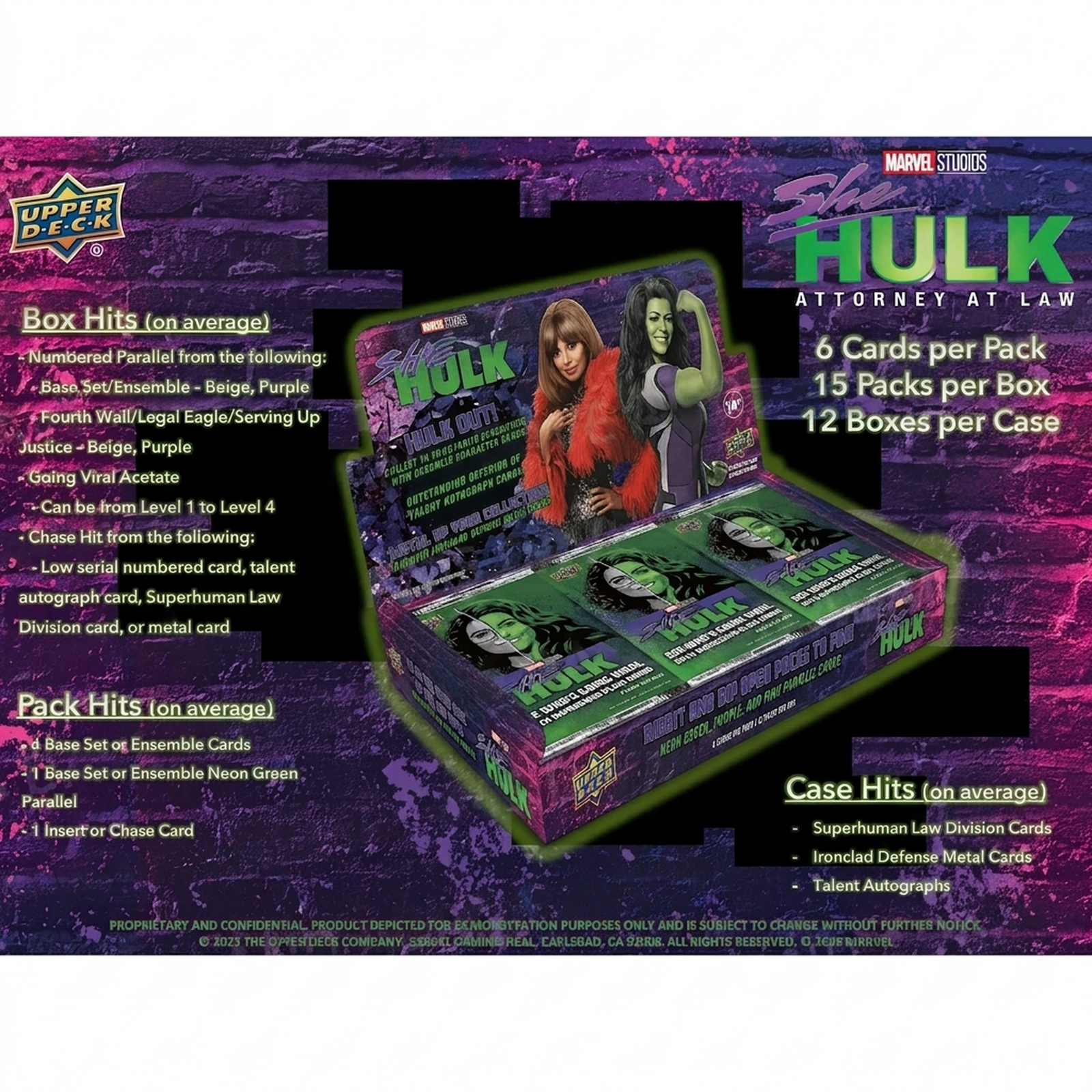 2024 Upper Deck Marvel Studios She Hulk Trading Cards 12 Box Hobby Case (Ships Sealed Only)