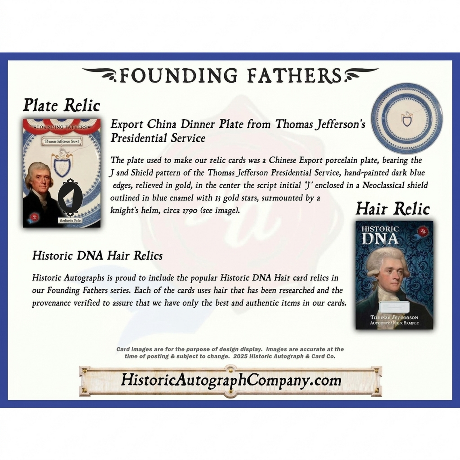 2025 Historic Autographs Founding Fathers Trading Cards Hobby Box (Ships Sealed Only)