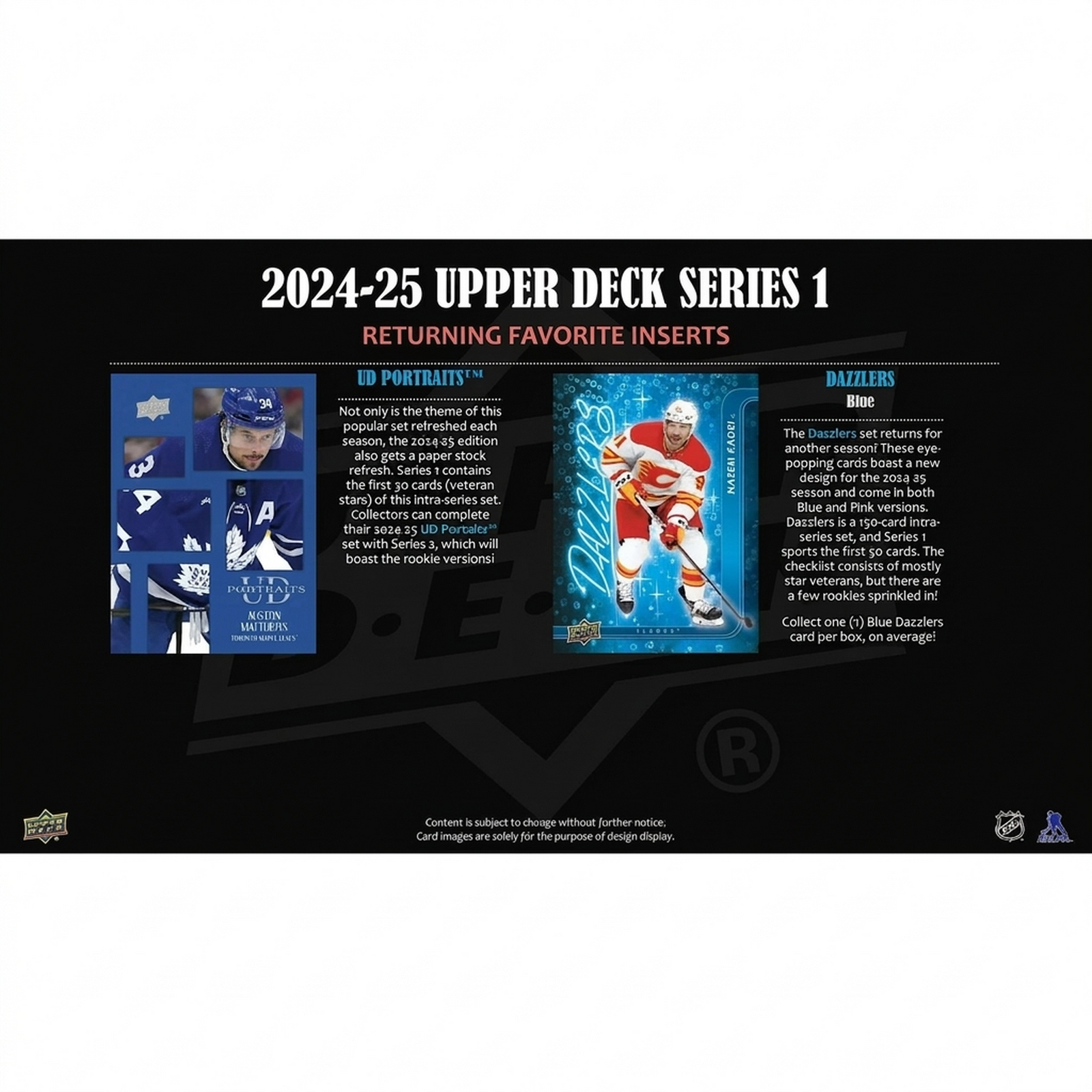 2024 25 Upper Deck Series 1 Hockey Hobby 12 Box Case (Ships Sealed Only)