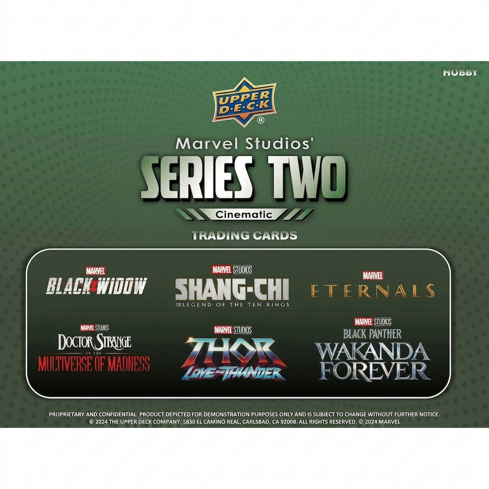 Upper Deck Marvel Studios Series 2 Cinematic Trading Cards Hobby 6 Box Case (Ships Sealed Only)