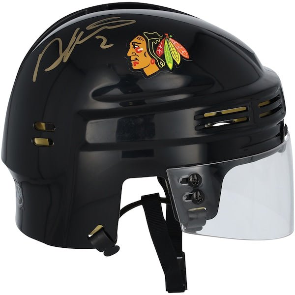 Duncan Keith Chicago Blackhawks Autographed Fanatics Authentic Black Mini Helmet - The Ballers Bank