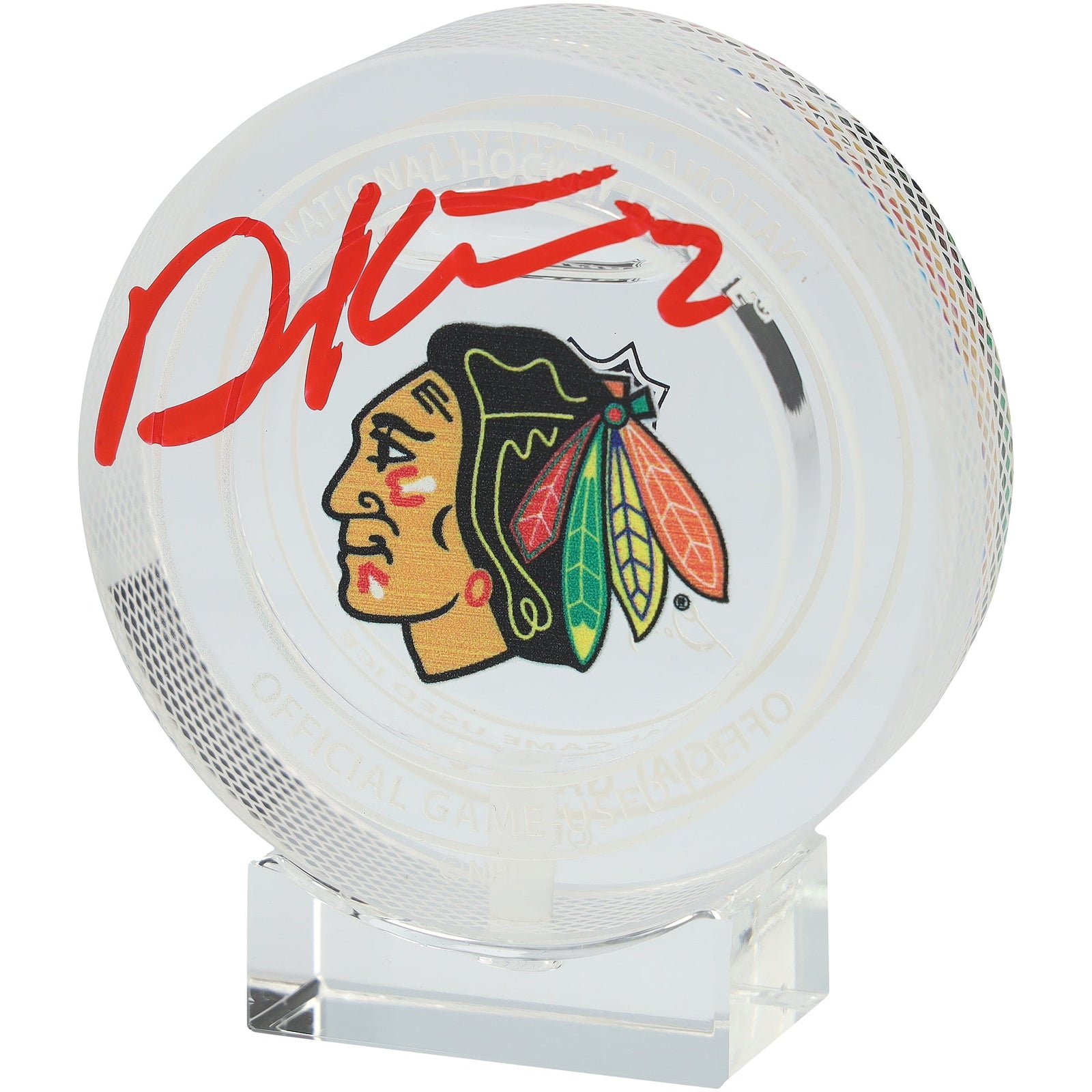 Duncan Keith Chicago Blackhawks Autographed Fanatics Authentic Crystal Puck - Filled with Ice from the 2023 - 24 Season - The Ballers Bank