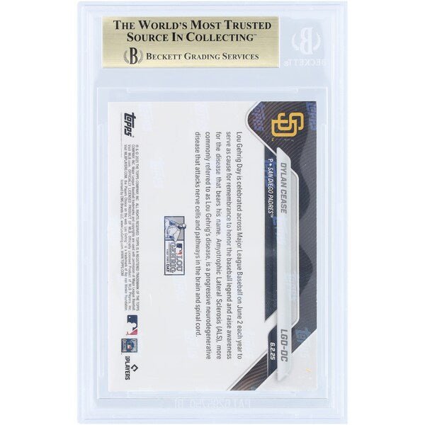 Dylan Cease San Diego Padres 2025 Topps Now Lou Gehrig Day LGD - DC BGS Authenticated 9.5 Card - The Ballers Bank