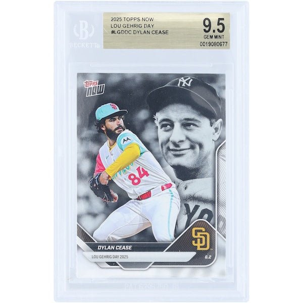 Dylan Cease San Diego Padres 2025 Topps Now Lou Gehrig Day LGD - DC BGS Authenticated 9.5 Card - The Ballers Bank