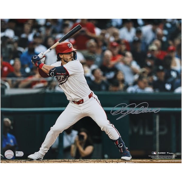Dylan Crews Washington Nationals Autographed Fanatics Authentic 16" x 20" MLB Debut Hitting Photograph - The Ballers Bank