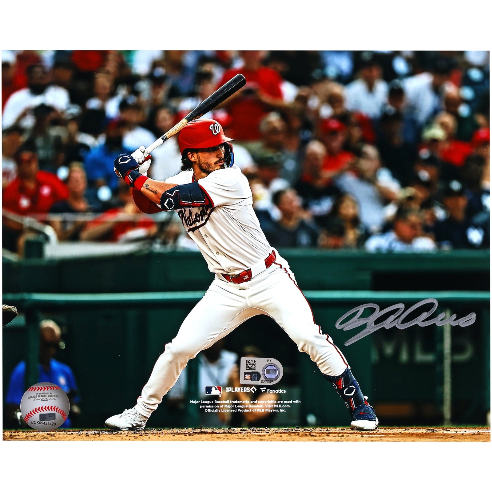 Dylan Crews Washington Nationals Autographed Fanatics Authentic 8" x 10" MLB Debut Hitting Photograph - The Ballers Bank