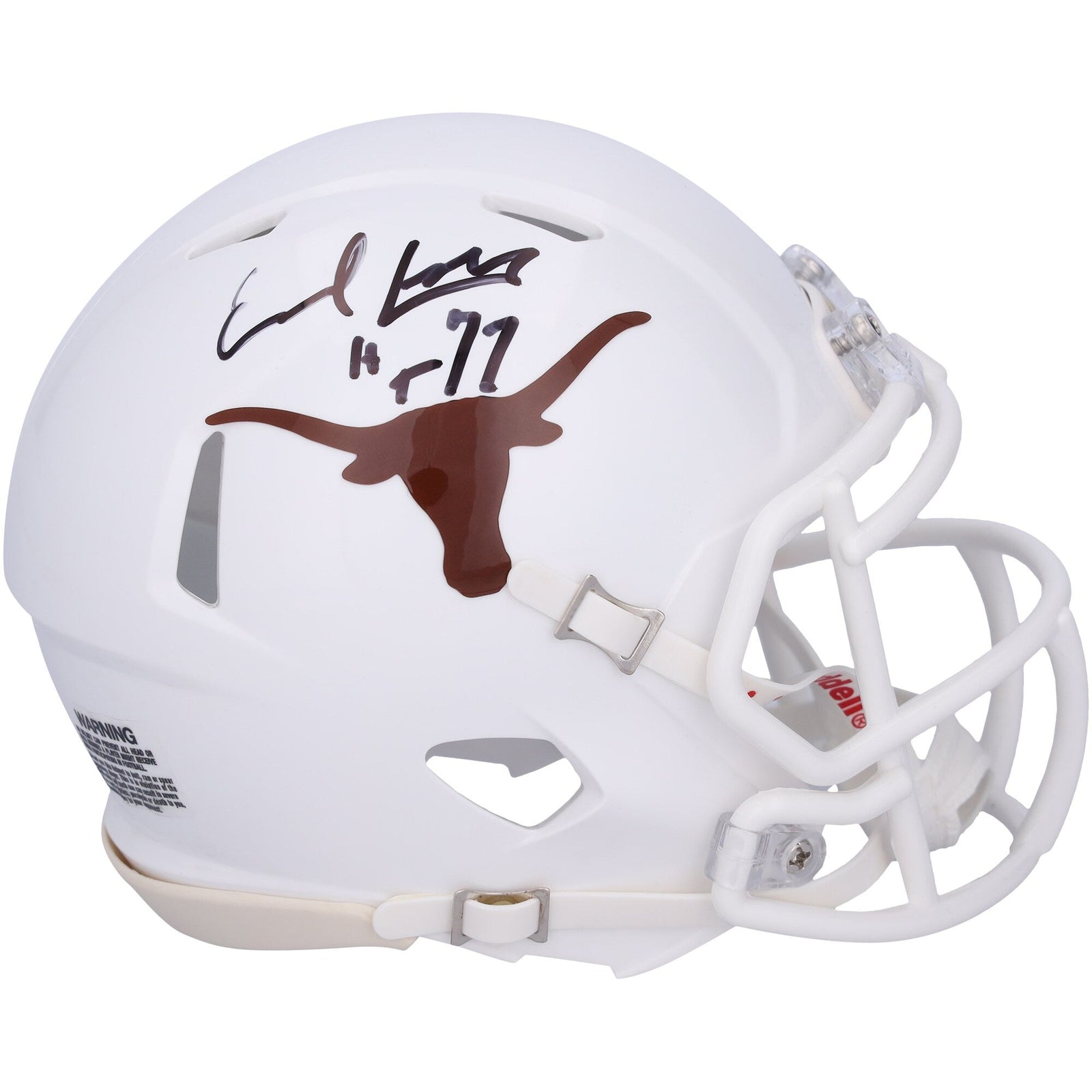 Earl Campbell Texas Longhorns Autographed Fanatics Authentic Riddell Speed Mini Helmet with "HT 77" Inscription - The Ballers Bank
