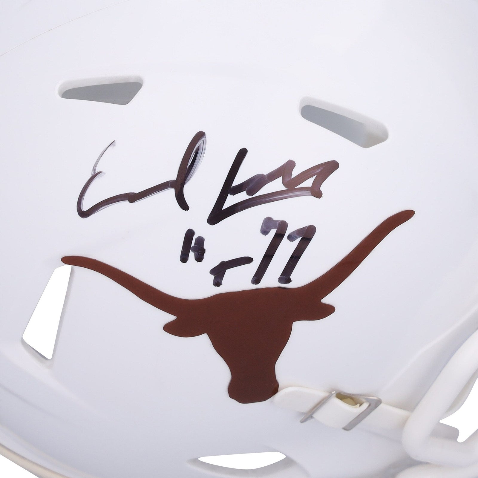 Earl Campbell Texas Longhorns Autographed Fanatics Authentic Riddell Speed Mini Helmet with "HT 77" Inscription - The Ballers Bank