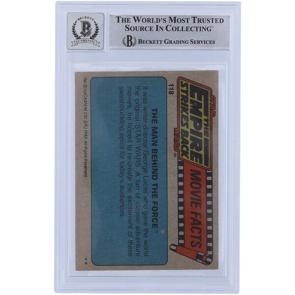 Ease Owyeung Star Wars Autographed 1980 Topps The Empire Strikes Back 118 BGS Authenticated 10 Card - The Ballers Bank