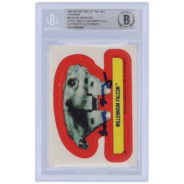 Ease Owyeung Star Wars Autographed 1983 Topps Return of the Jedi Sticker 44 BAS Authenticated Card - The Ballers Bank