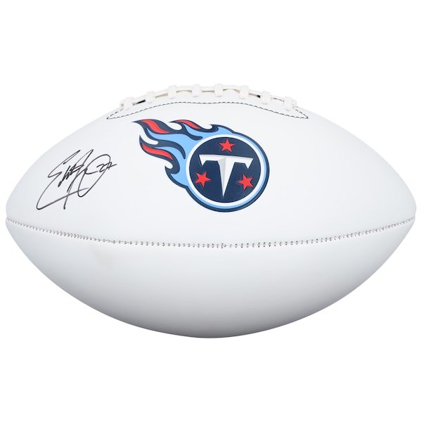 Eddie George Tennessee Titans Autographed Fanatics Authentic Franklin White Panel Football - The Ballers Bank