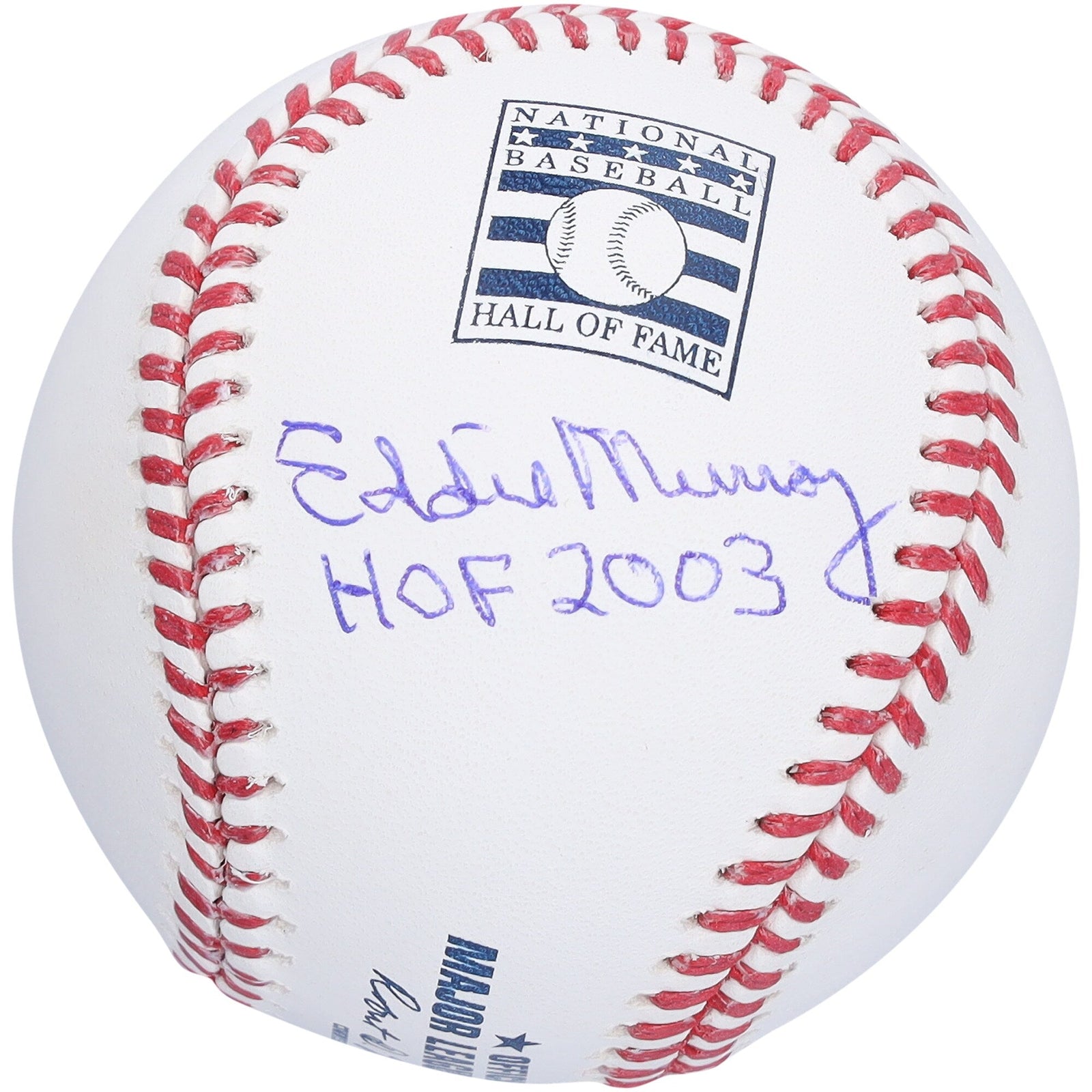 Eddie Murray Baltimore Orioles Autographed Fanatics Authentic Hall of Fame Logo Baseball with "HOF 2003" Inscription - The Ballers Bank