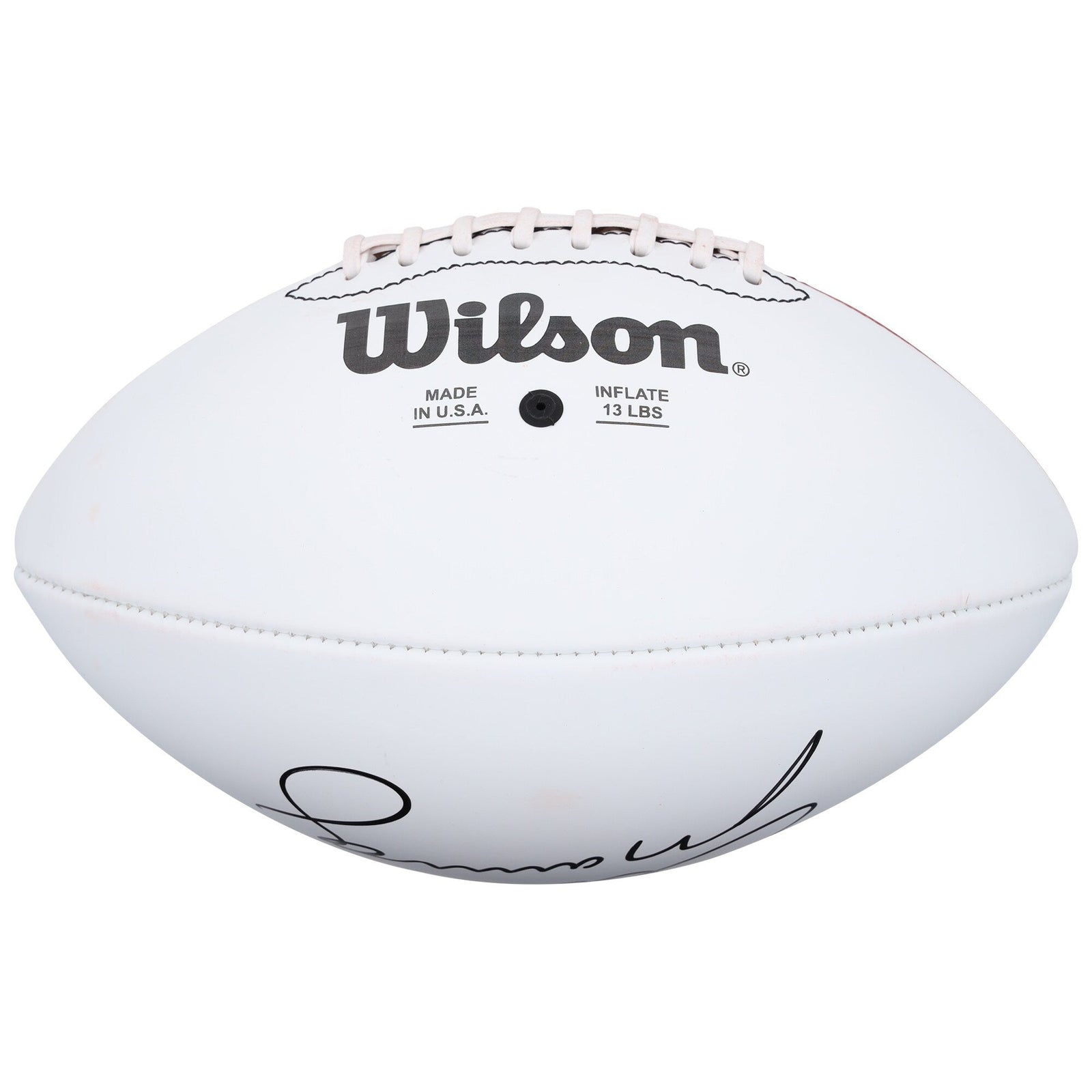 Eli Manning New York Giants Autographed Fanatics Authentic Wilson 100th Season White Panel Football - The Ballers Bank