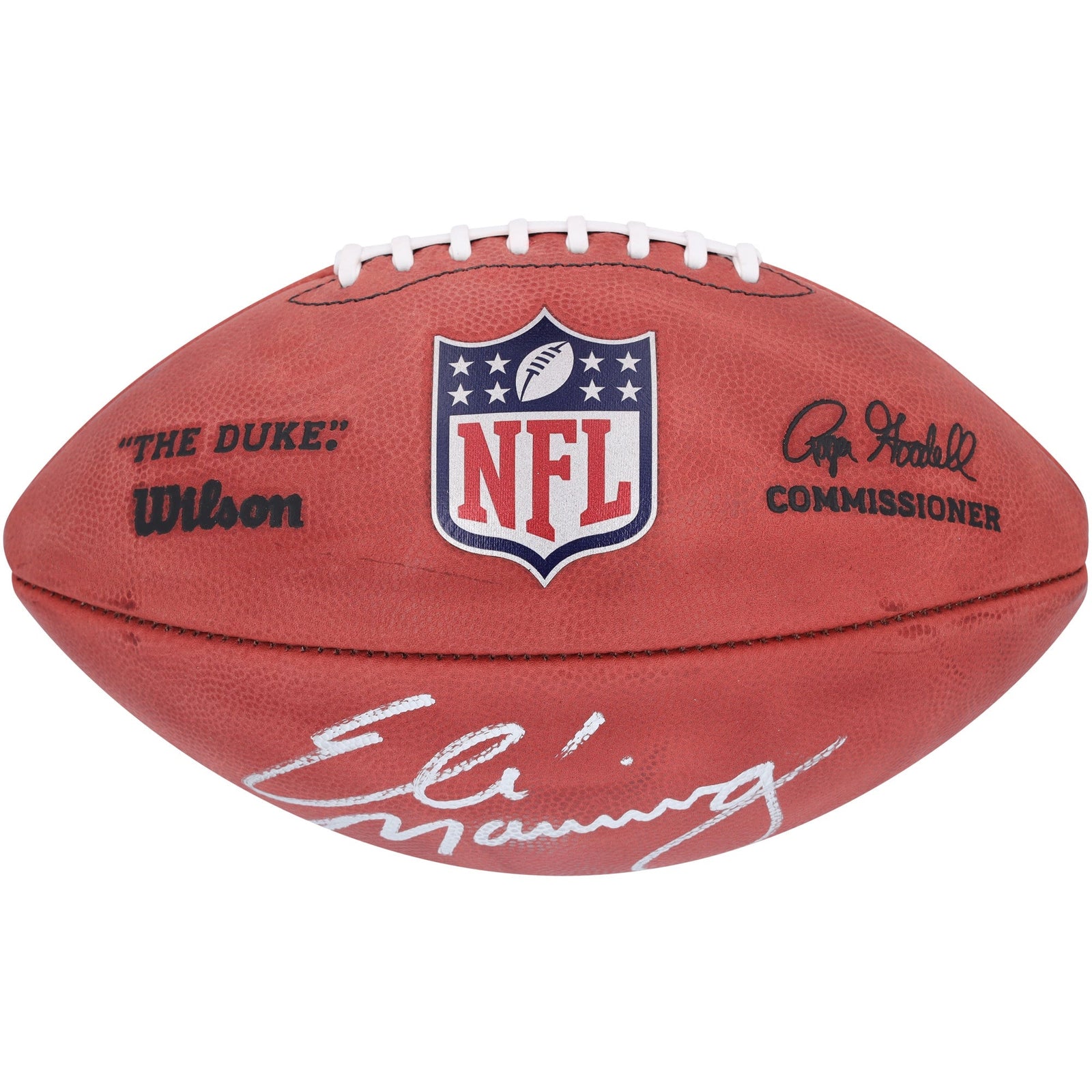 Eli Manning New York Giants Autographed Fanatics Authentic Wilson Duke Full Color Football - The Ballers Bank