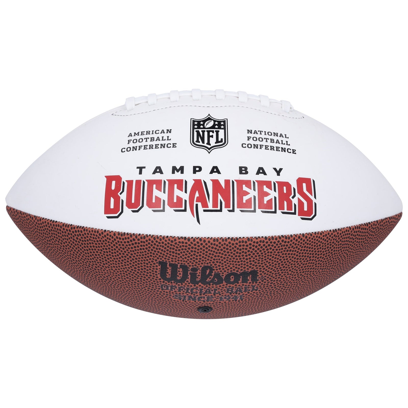 Emeka Egbuka Tampa Bay Buccaneers Autographed Fanatics Authentic Wilson White Panel Football - The Ballers Bank