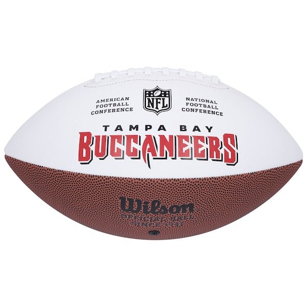 Emeka Egbuka Tampa Bay Buccaneers Autographed Fanatics Authentic Wilson White Panel Football - The Ballers Bank