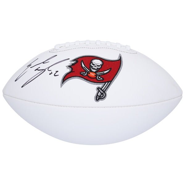 Emeka Egbuka Tampa Bay Buccaneers Autographed Fanatics Authentic Wilson White Panel Football - The Ballers Bank