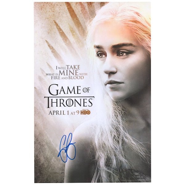 Emilia Clarke Game of Thrones Autographed Fanatics Authentic 11" x 17" Poster - The Ballers Bank
