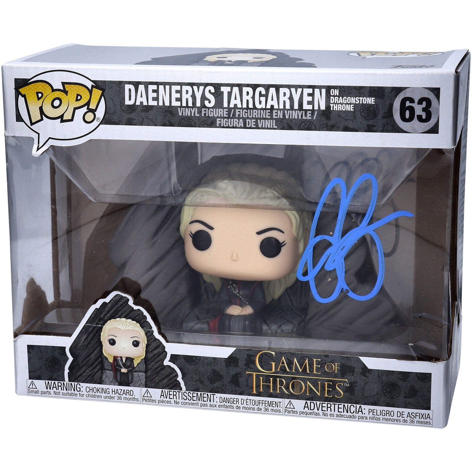 Emilia Clarke Game of Thrones Autographed Fanatics Authentic Daenerys on Dragonstone 63 Funko Pop! - The Ballers Bank