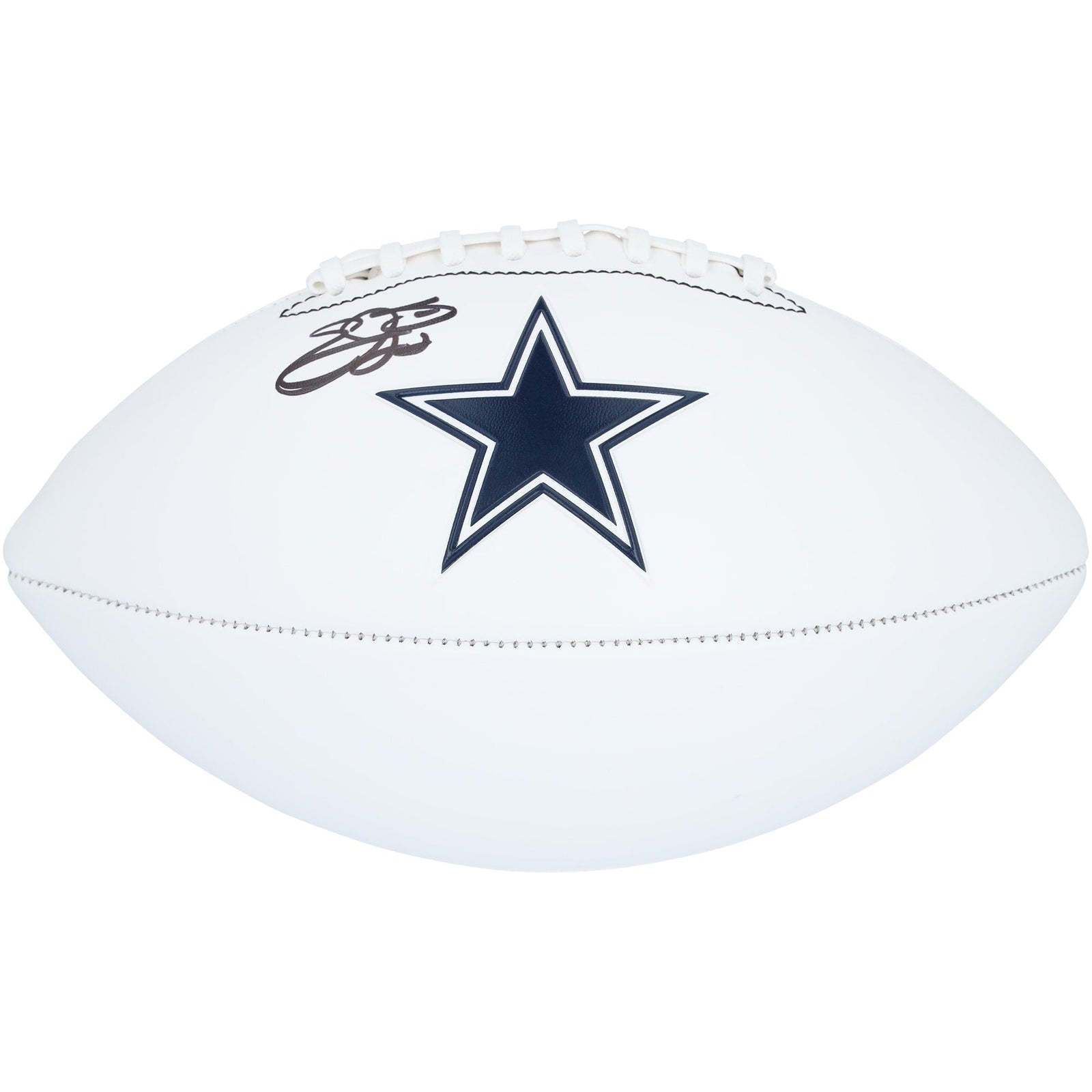 Emmitt Smith Dallas Cowboys Autographed Fanatics Authentic Franklin White Panel Football - The Ballers Bank