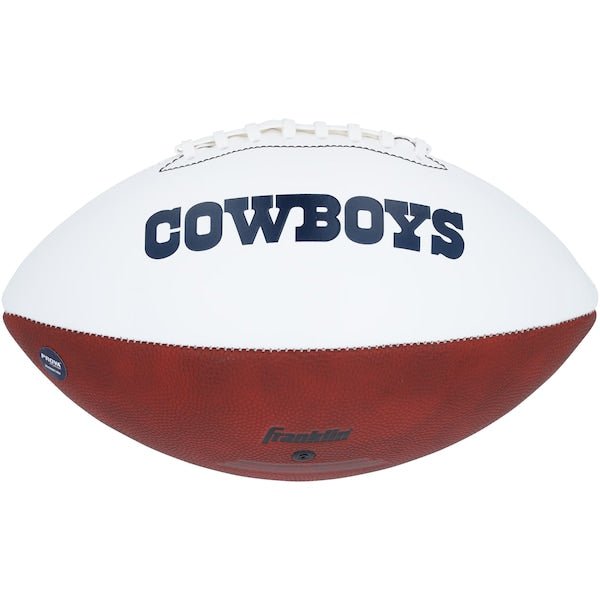 Emmitt Smith Dallas Cowboys Autographed Fanatics Authentic Franklin White Panel Football - The Ballers Bank