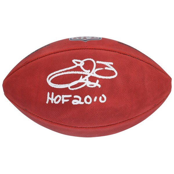 Emmitt Smith Dallas Cowboys Autographed Fanatics Authentic Wilson Duke Full Color Football with "HOF 2010" Inscription - The Ballers Bank
