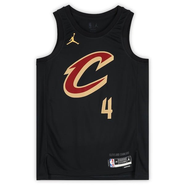 Evan Mobley Cleveland Cavaliers Autographed Fanatics Authentic Black Jordan Brand 2022 - 23 Statement Edition Jersey - The Ballers Bank