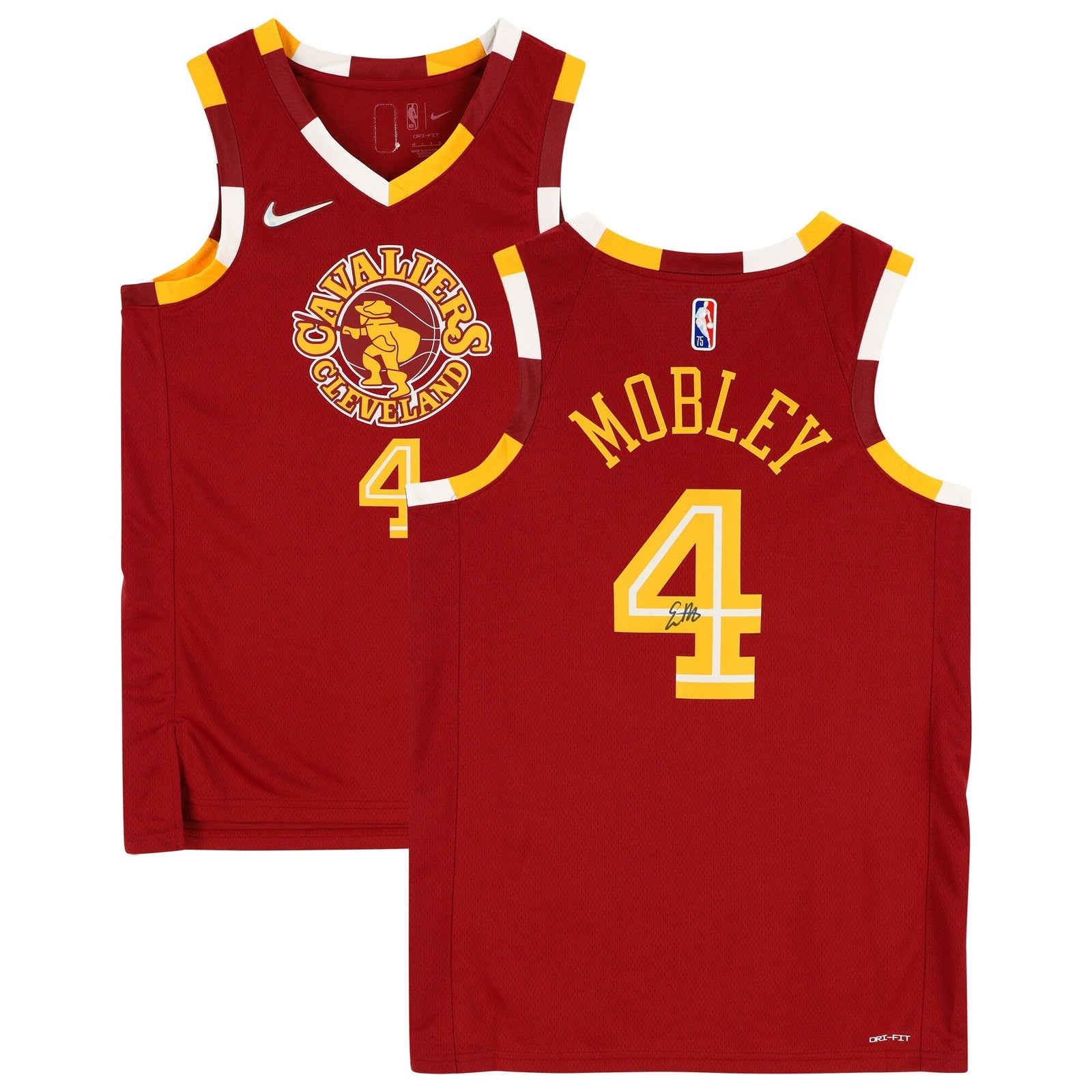 Evan Mobley Cleveland Cavaliers Autographed Fanatics Authentic Nike Red 2021 - 22 Mixtape Swingman Jersey - The Ballers Bank