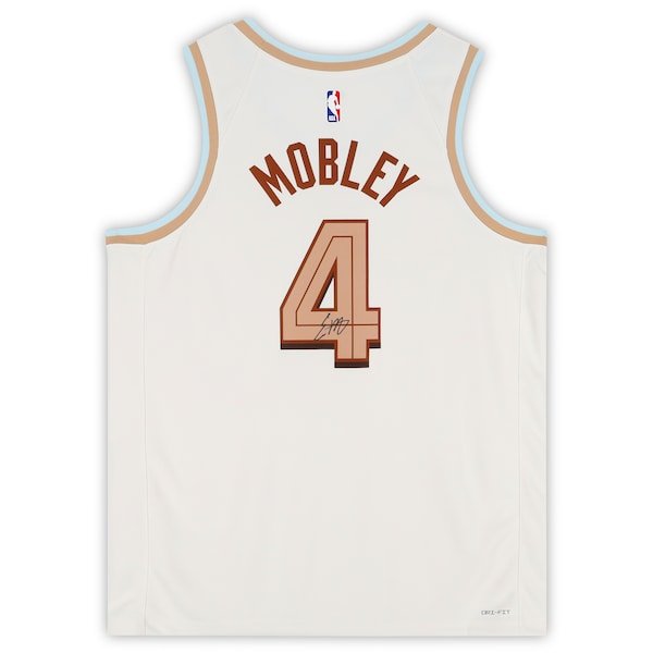 Evan Mobley Cleveland Cavaliers Autographed Fanatics Authentic White Nike 2022 - 23 City Edition Swingman Jersey - The Ballers Bank