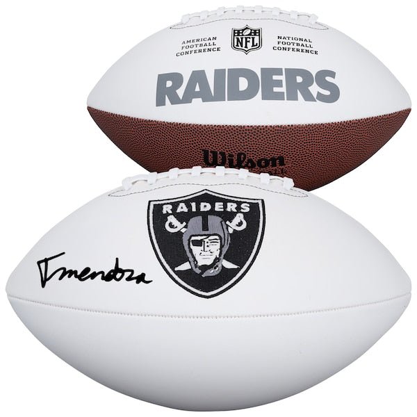 Fernando Mendoza Las Vegas Raiders Autographed Fanatics Authentic Wilson White Panel Football - The Ballers Bank
