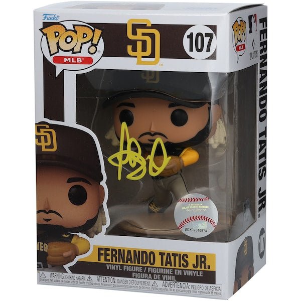 Fernando Tatis Jr. San Diego Padres Autographed Fanatics Authentic Funko Pop! Vinyl Figurine - The Ballers Bank
