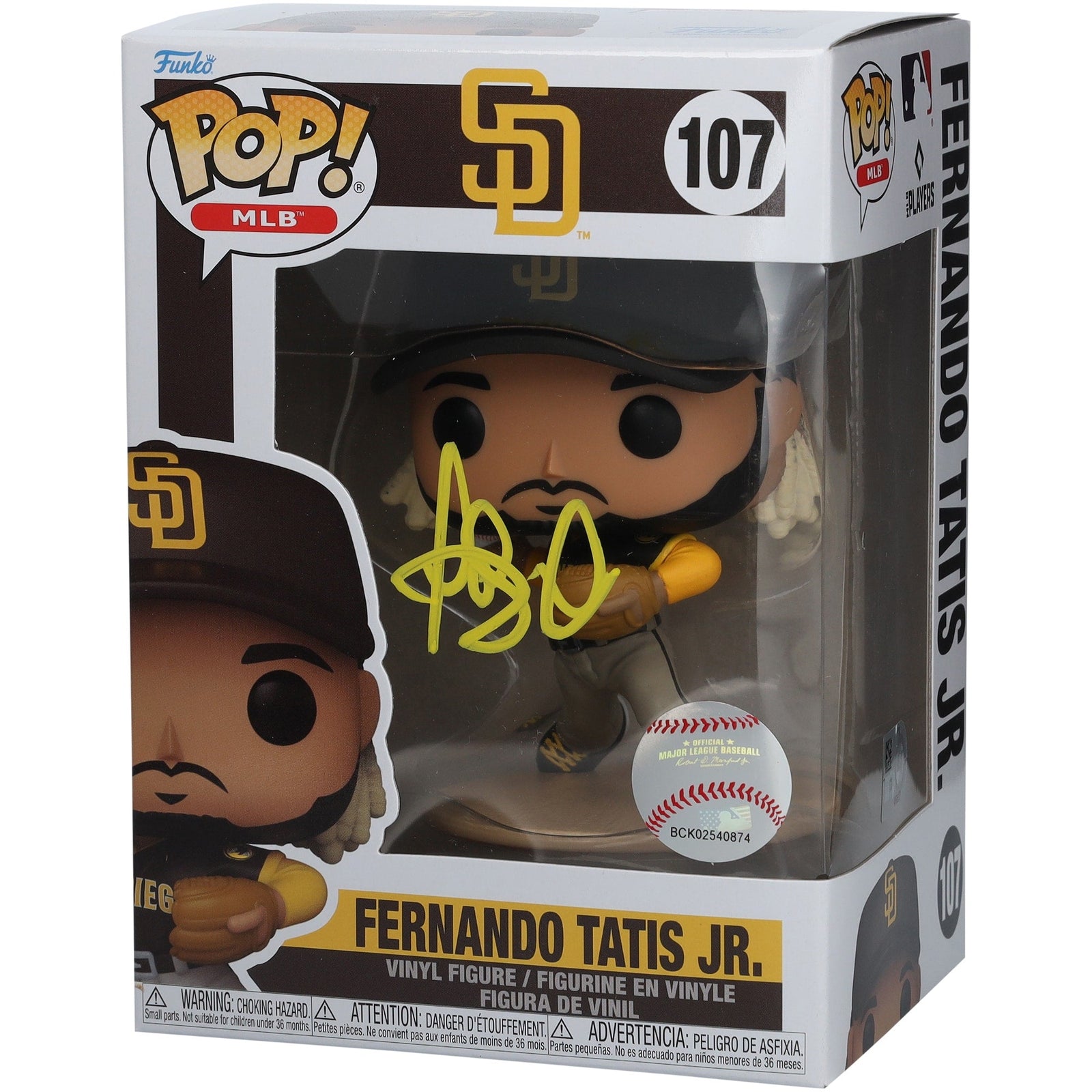 Fernando Tatis Jr. San Diego Padres Autographed Fanatics Authentic Funko Pop! Vinyl Figurine - The Ballers Bank