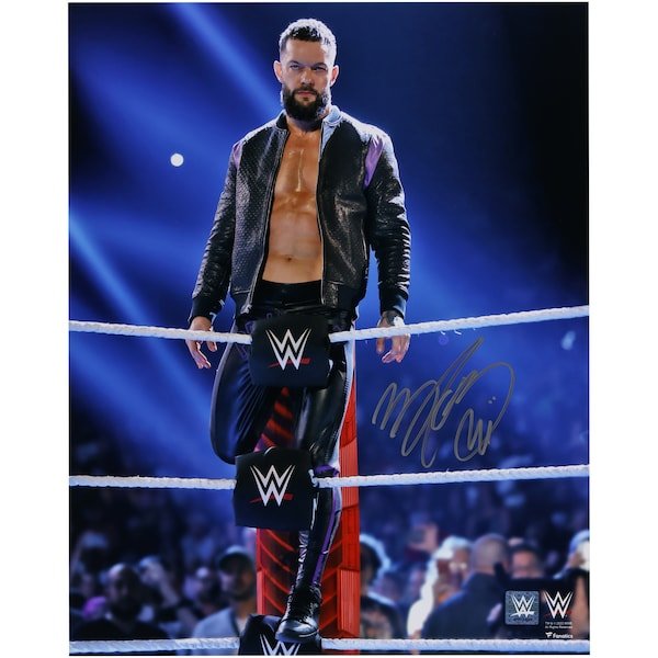 Finn Bálor WWE Autographed Fanatics Authentic 16" x 20" Sitting on Top Turnbuckle with Jacket On Photograph - The Ballers Bank